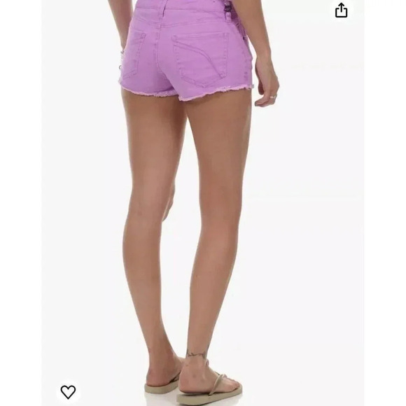 Fox Women's Outshine Cutoff Shorts Stretch Neon Lilac MSRP $49.50 Ne - Picture 2 of 16